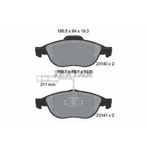 Bremsbelagsatz, Scheibenbremse<br>039-2314019305