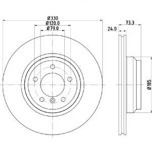 Bremsscheibe (1 Stück)<br>036-1260330C