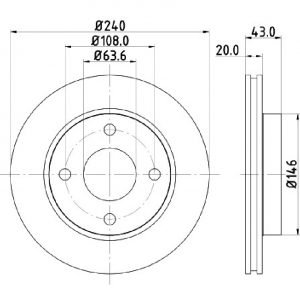 Bremsscheibe (1 Stück)<br>036-2460190C