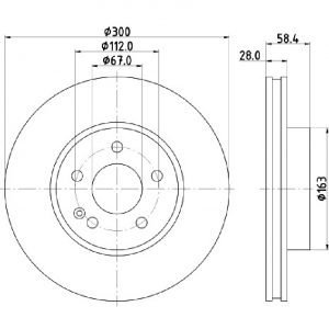 Bremsscheibe (1 Stück)<br>036-3960430C