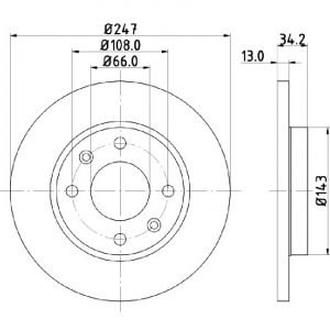 Bremsscheibe (1 Stück)<br>036-1560260C