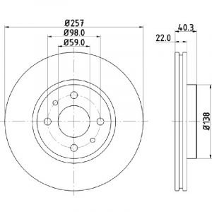 Bremsscheibe (1 Stück)<br>036-3460050C