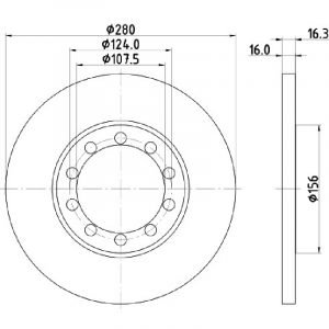 Bremsscheibe (1 Stück)<br>036-2470120C