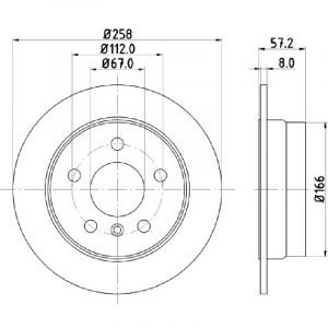 Bremsscheibe (1 Stück)<br>036-3970130C