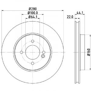Bremsscheibe (1 Stück)<br>036-4160010C