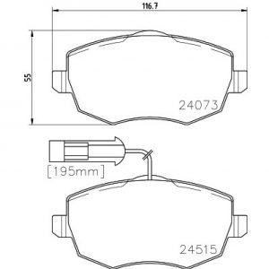 Bremsbelagsatz, Scheibenbremse<br>008-PRE2856 – Bild 1