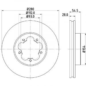 Bremsscheibe (1 Stück)<br>036-2460410C