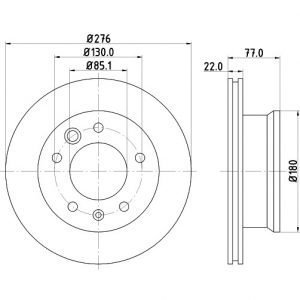 Bremsscheibe (1 Stück)<br>036-3960260C