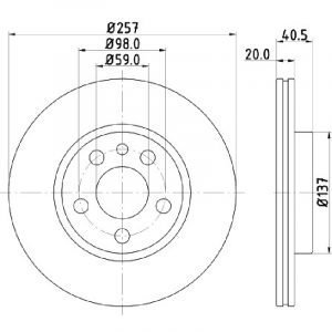 Bremsscheibe (1 Stück)<br>036-1560230C
