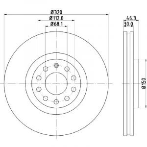 Bremsscheibe (1 Stück)<br>036-0660230C