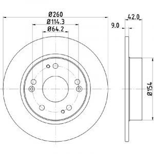 Bremsscheibe (1 Stück)<br>036-2670100C