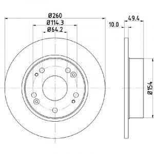 Bremsscheibe (1 Stück)<br>036-2670220C
