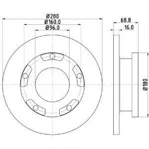 Bremsscheibe (1 Stück)<br>036-2470130C
