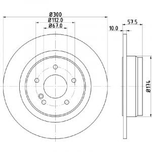 Bremsscheibe (1 Stück)<br>036-3970180C