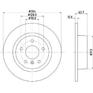 Bremsscheibe (1 Stück)<br>036-3570010C