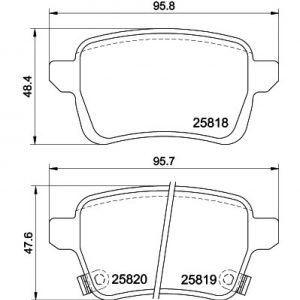 Bremsbelagsatz, Scheibenbremse<br>008-PRE4030 – Bild 1