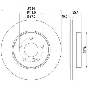 Bremsscheibe (1 Stück)<br>036-3970090C