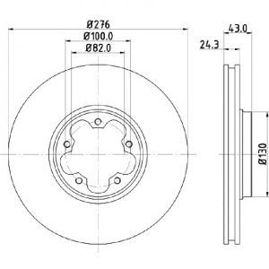 Bremsscheibe (1 Stück)<br>036-2460340C