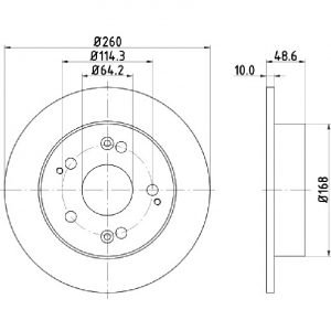 Bremsscheibe (1 Stück)<br>036-2670090C