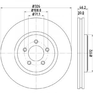 Bremsscheibe (1 Stück)<br>036-3160140C